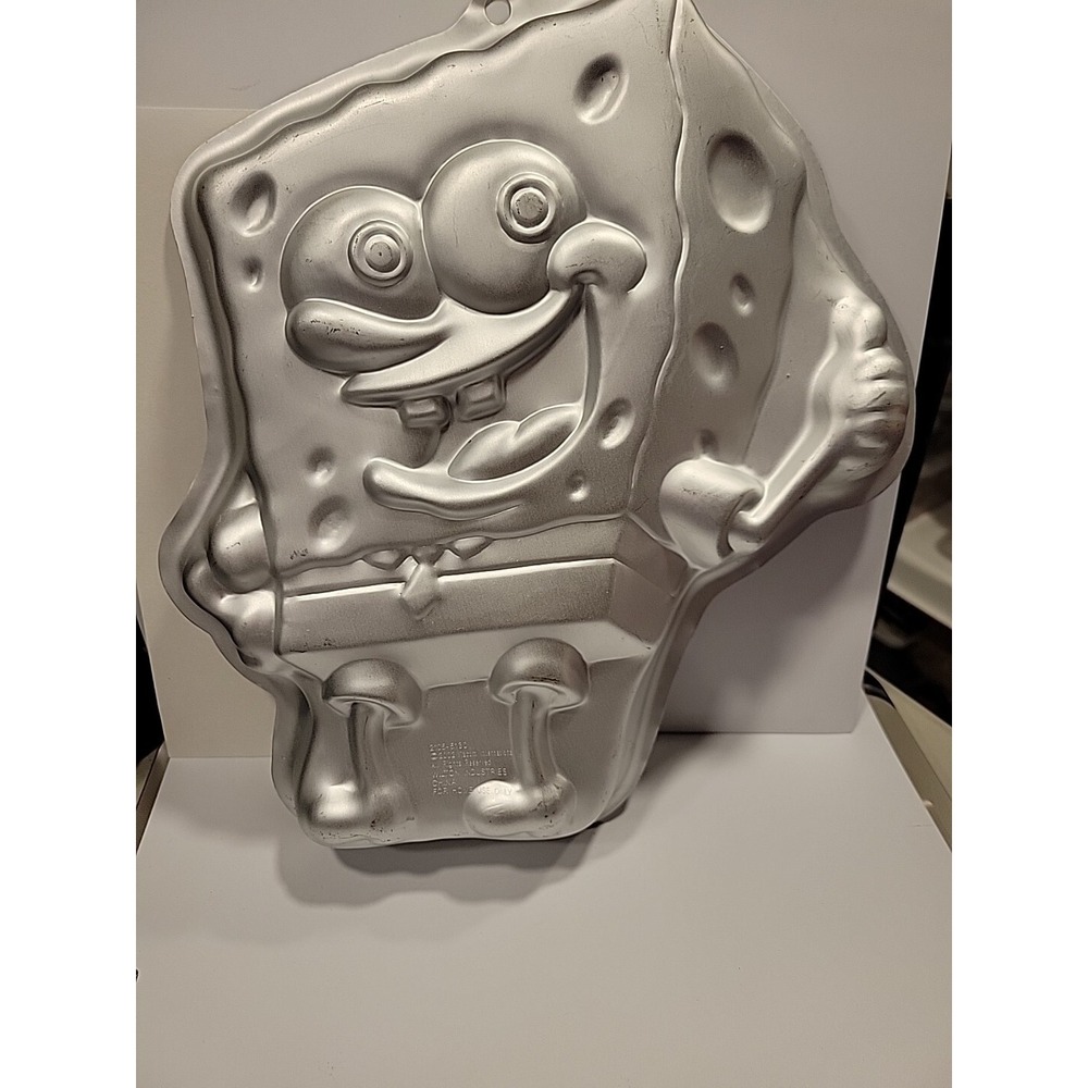 Vtg Wilton‎ Sponge Bob Square Pants Aluminum Cake Pan 2002 Baking Mold 2105-5130